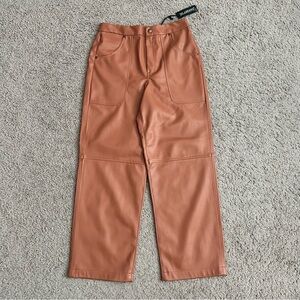 Anthropologie Blank NYC The Baxter Ribcage Straight Faux Leather Pants Womens 28